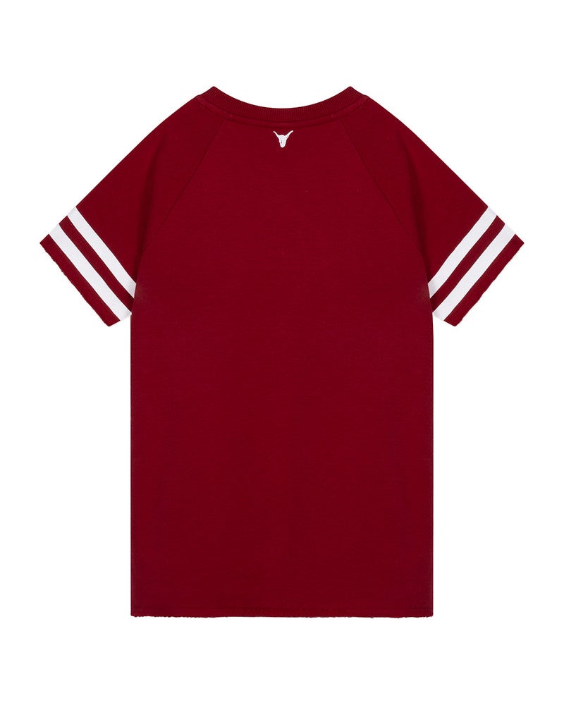 kids knitted sporty sweat dress Rood kids knitted sporty sweat dress Rood