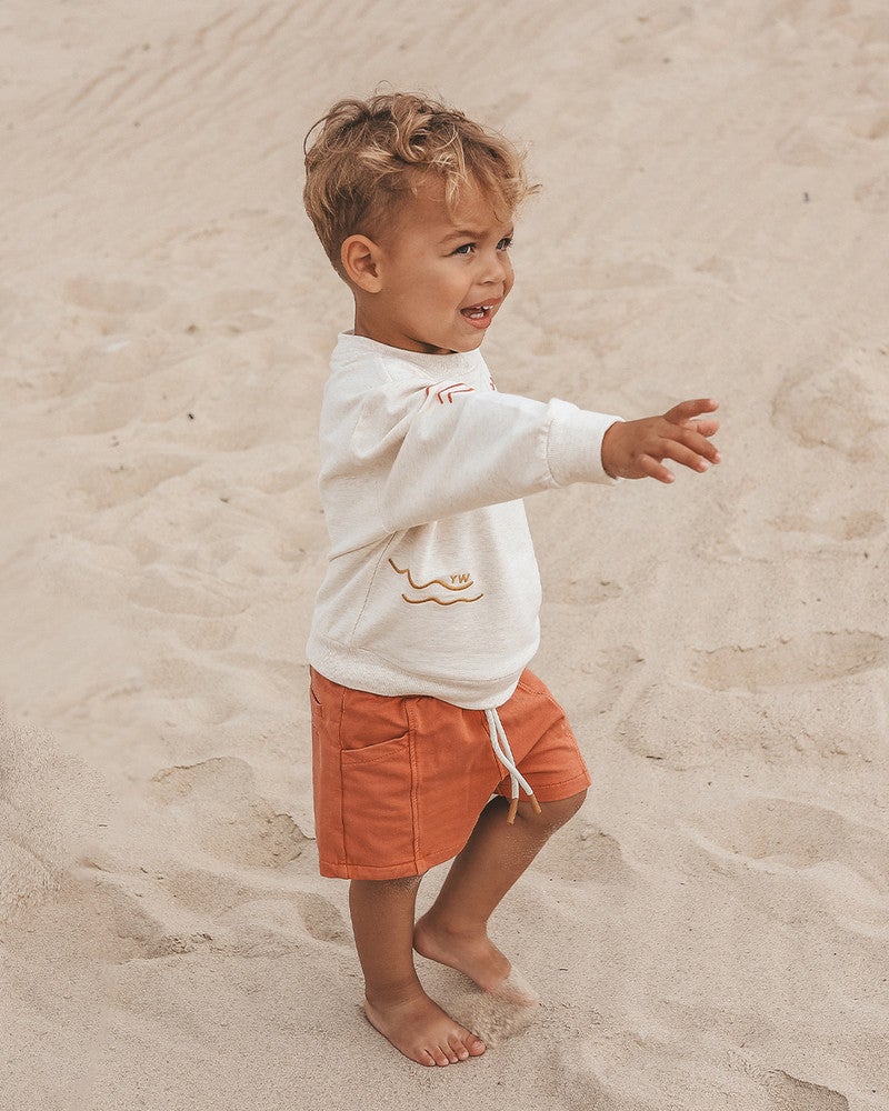 Garment Dye Relaxed Shorts Rood Garment Dye Relaxed Shorts Rood