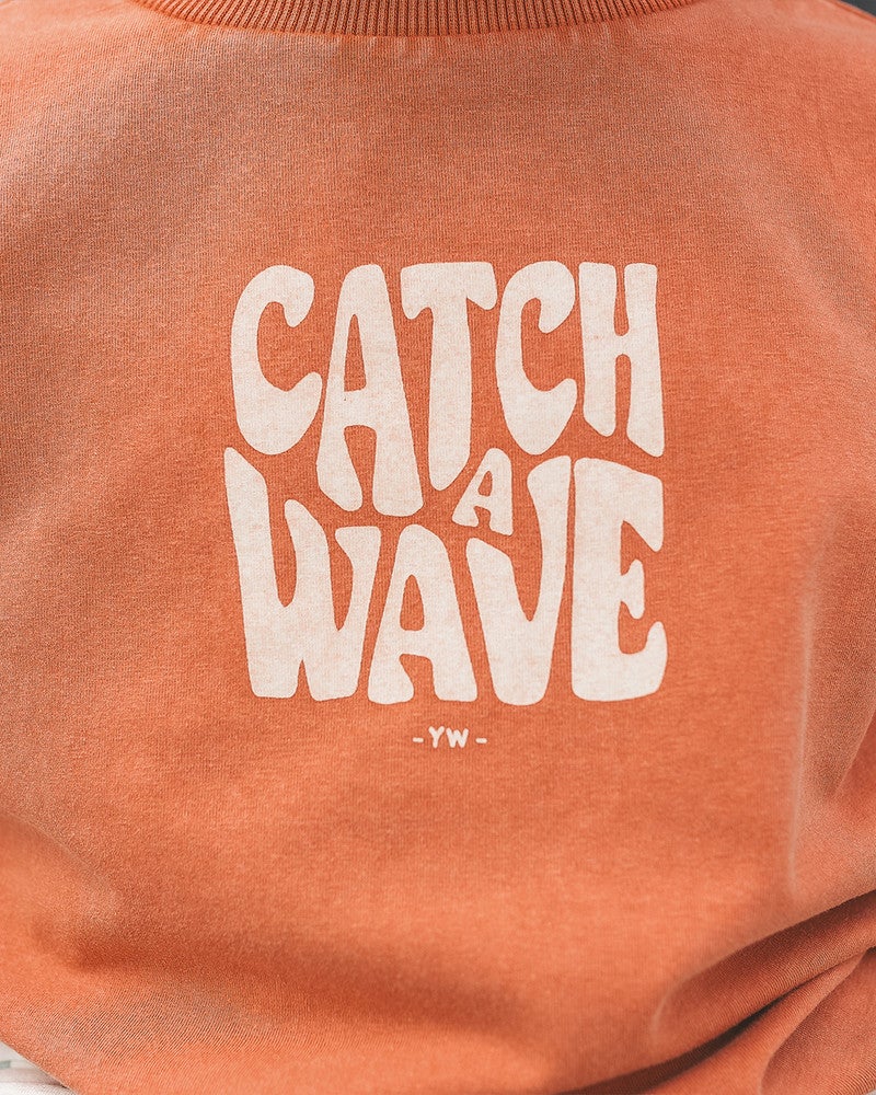 Garment Dye Wide Tee Rood Garment Dye Wide Tee Rood