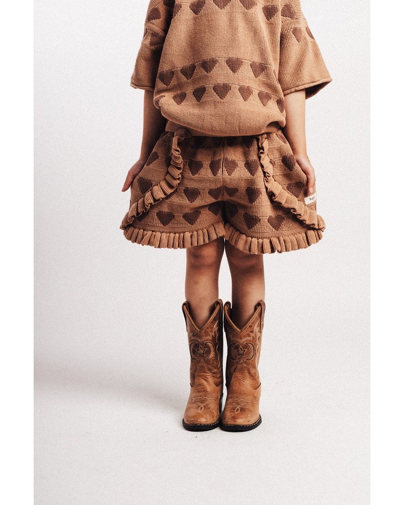 Casares Knit Hearts Bruin 1 Casares Knit Hearts Bruin 1