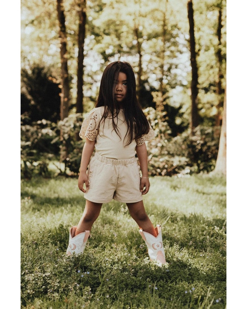 Vay Hearts Sweatshorts Beige Vay Hearts Sweatshorts Beige