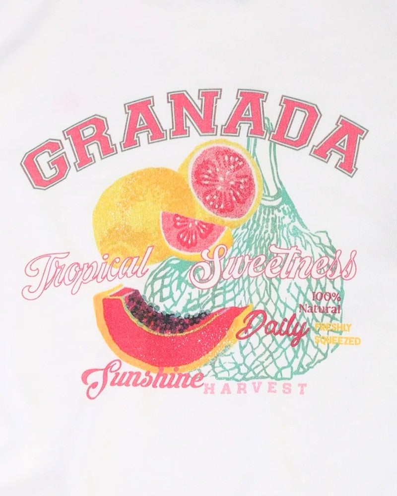 Little Sweater with Ruffles SS Granada Off White Little Sweater with Ruffles SS Granada Off White