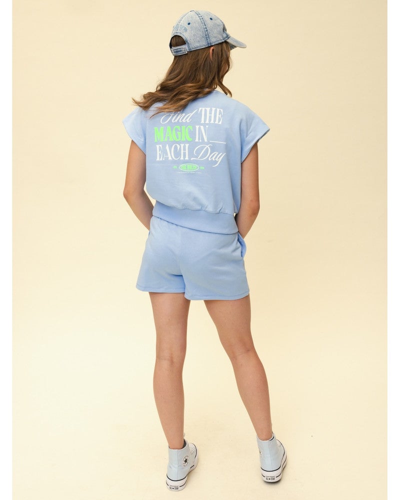 10sixteen Shorts Sporty Sweat Licht Blauw 10sixteen Shorts Sporty Sweat Licht Blauw