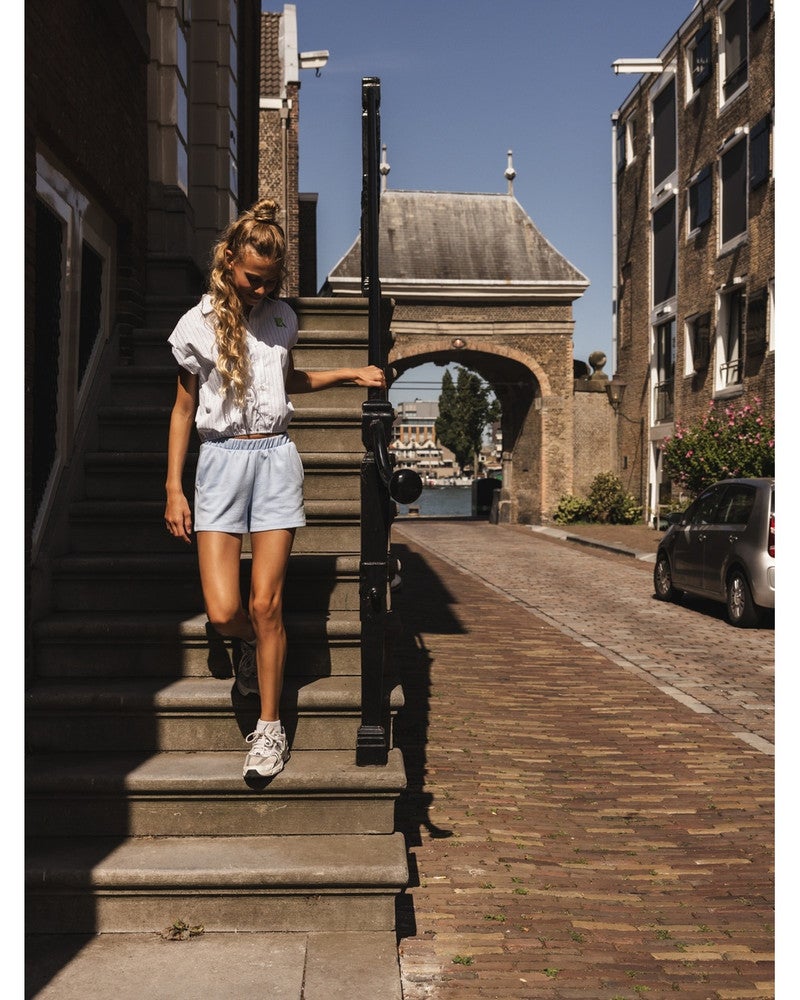 10sixteen Shorts Sporty Sweat Licht Blauw 10sixteen Shorts Sporty Sweat Licht Blauw