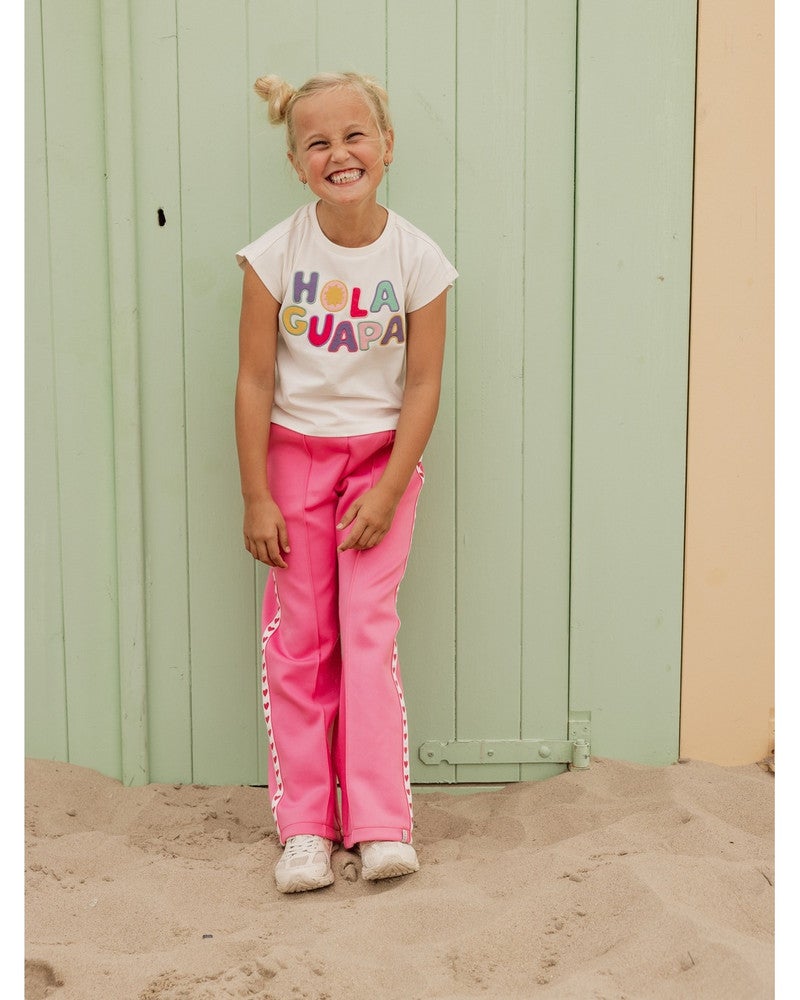 Little T-shirt SS Hola Off White Little T-shirt SS Hola Off White