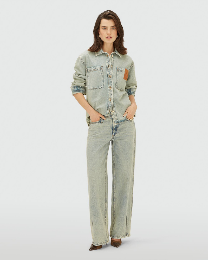 LOUELLA mid rise wide leg jeans Licht Blauw LOUELLA mid rise wide leg jeans Licht Blauw