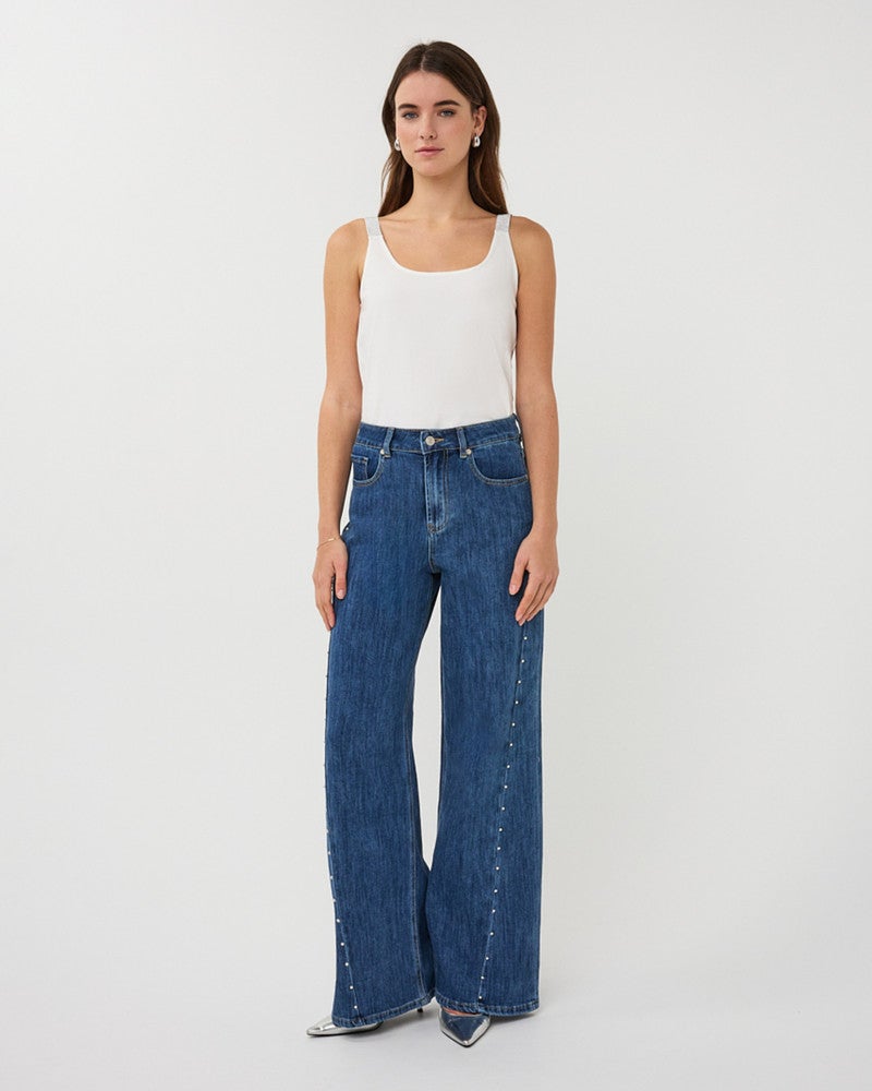 Singlet lurex straps Off White Singlet lurex straps Off White