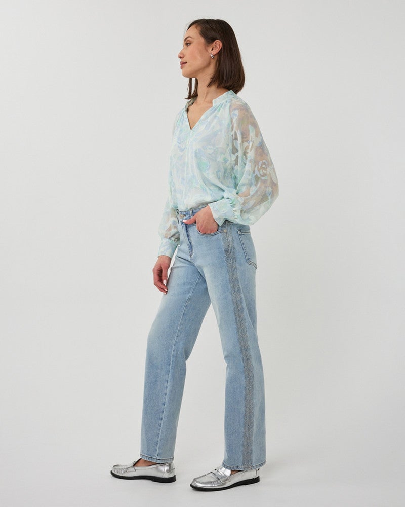 Blouse bow Shadow Licht Blauw Blouse bow Shadow Licht Blauw