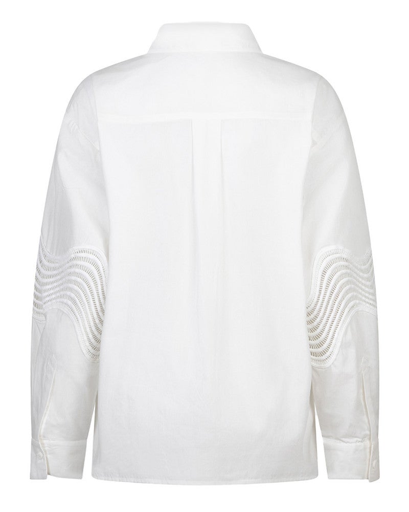 Blouse lace poplin Off White Blouse lace poplin Off White