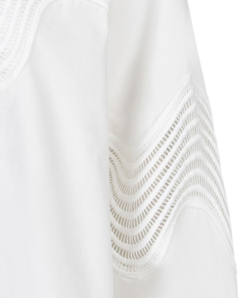 Blouse lace poplin Off White Blouse lace poplin Off White