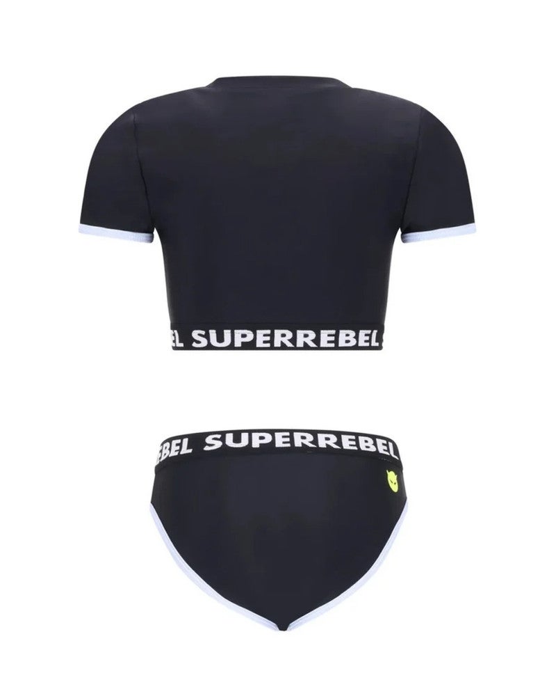 Crop Top Bikini Zwart 1 Crop Top Bikini Zwart 1