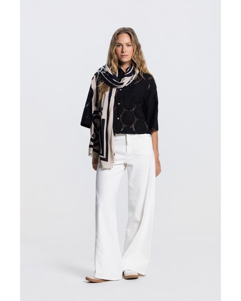 SCARF VTT printed Zwart 1 SCARF VTT printed Zwart 1