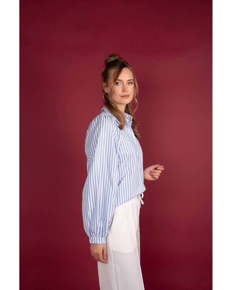 Lexie Seersucker Stripe Blauw Lexie Seersucker Stripe Blauw