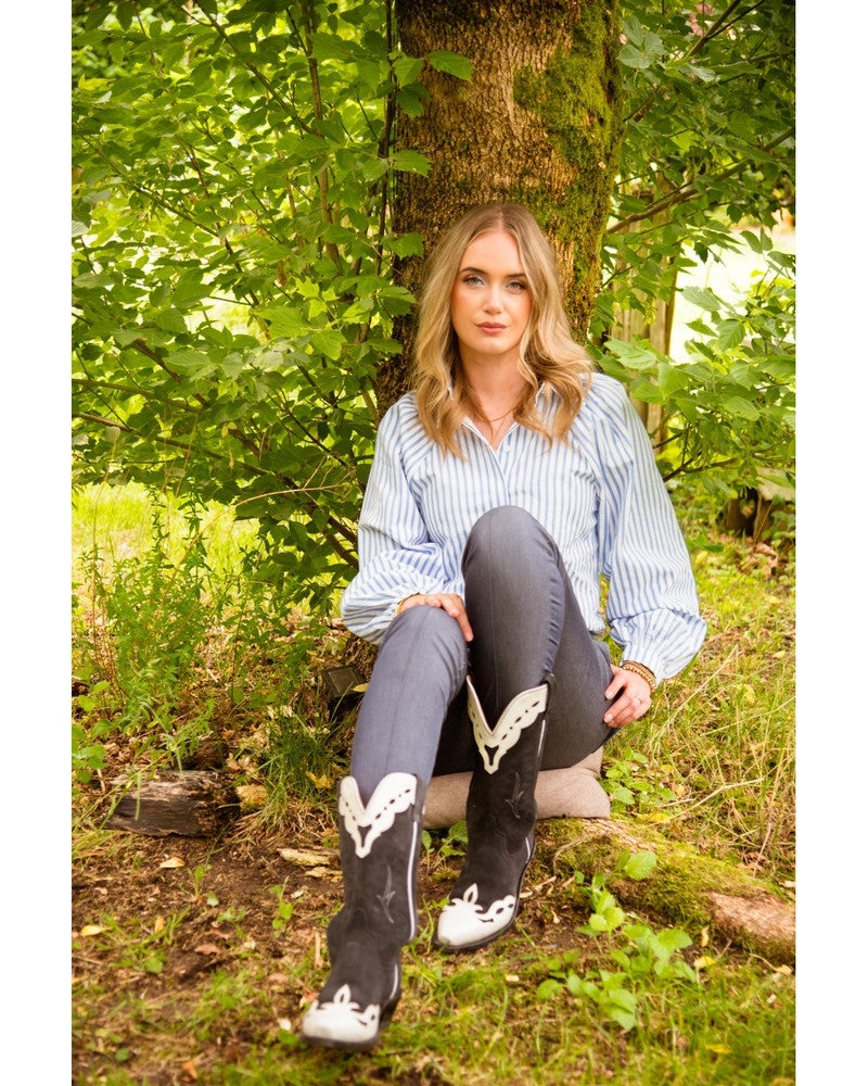 Lexie Seersucker Stripe Blauw Lexie Seersucker Stripe Blauw