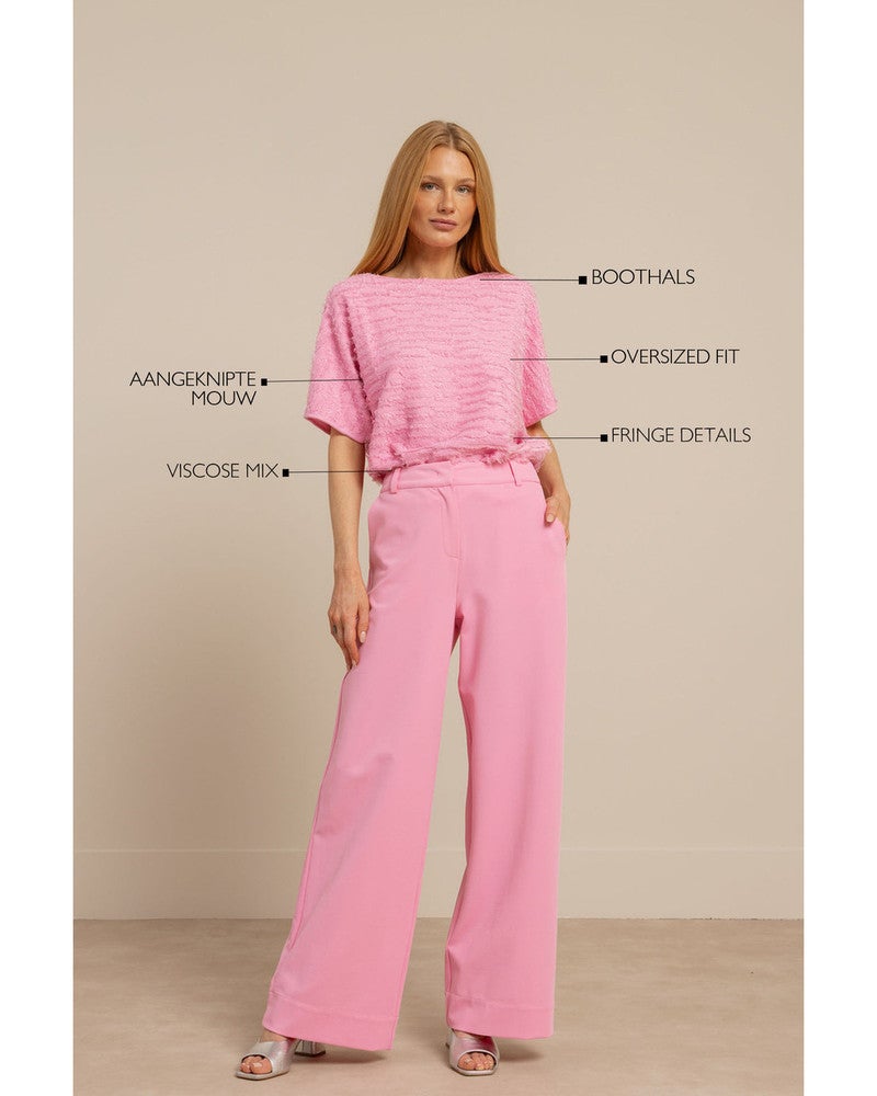 Lenti fringe pullover Roze Lenti fringe pullover Roze