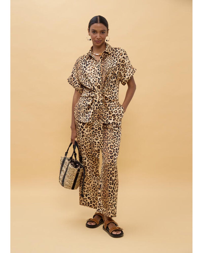 Animal Print Short Sleeve Shirt Bruin 1 Animal Print Short Sleeve Shirt Bruin 1