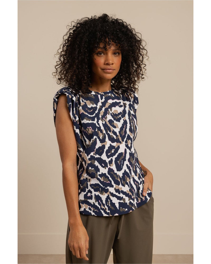 Leona strap leopard top Multi Leona strap leopard top Multi
