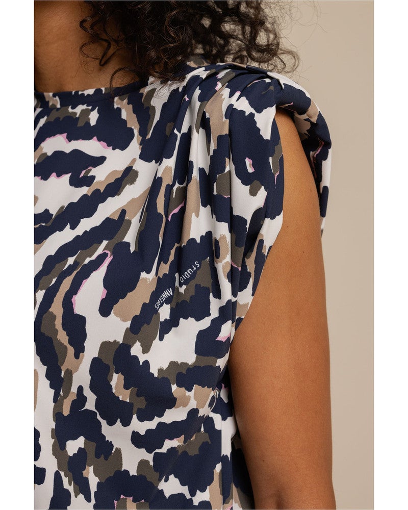 Leona strap leopard top Multi Leona strap leopard top Multi