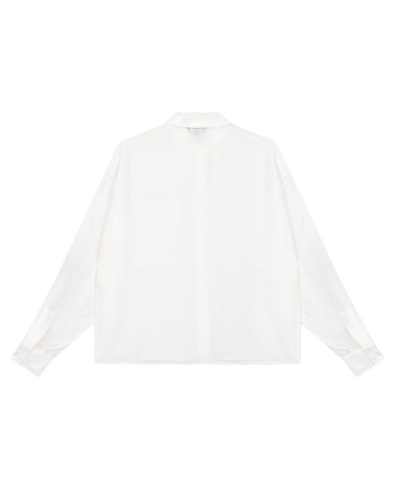 ladies woven sheer blouse Off White ladies woven sheer blouse Off White