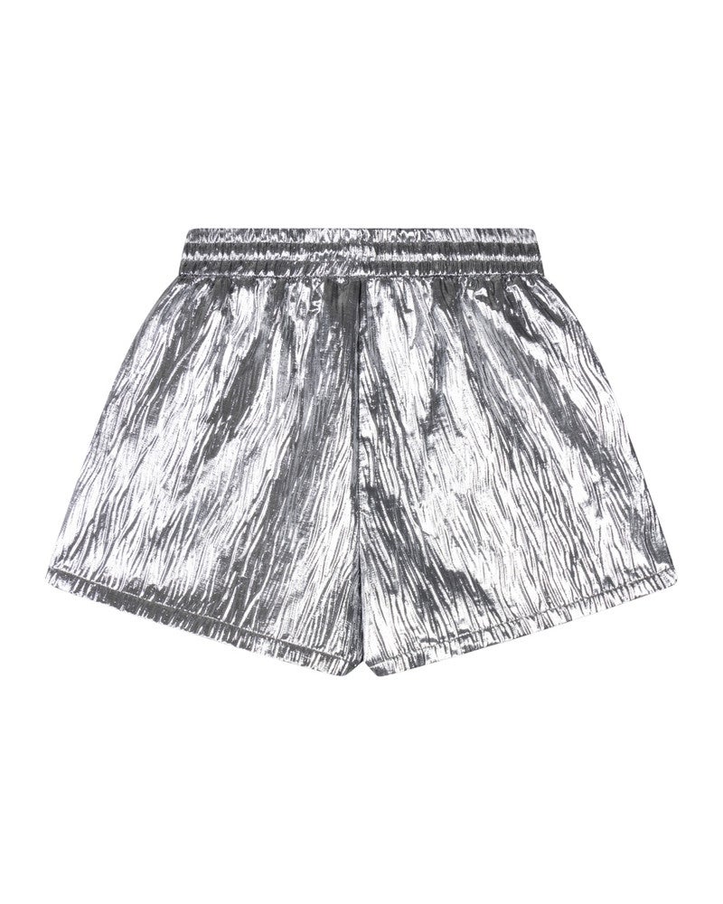 ladies woven silver crinkle shorts Zilver ladies woven silver crinkle shorts Zilver