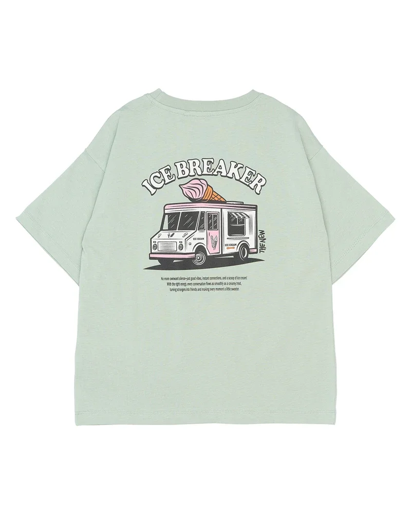 Stefano SS Tee Backprint Groen Stefano SS Tee Backprint Groen