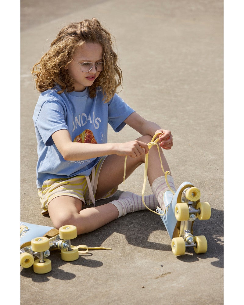 Suzette SS Tee Croissant Licht Blauw Suzette SS Tee Croissant Licht Blauw