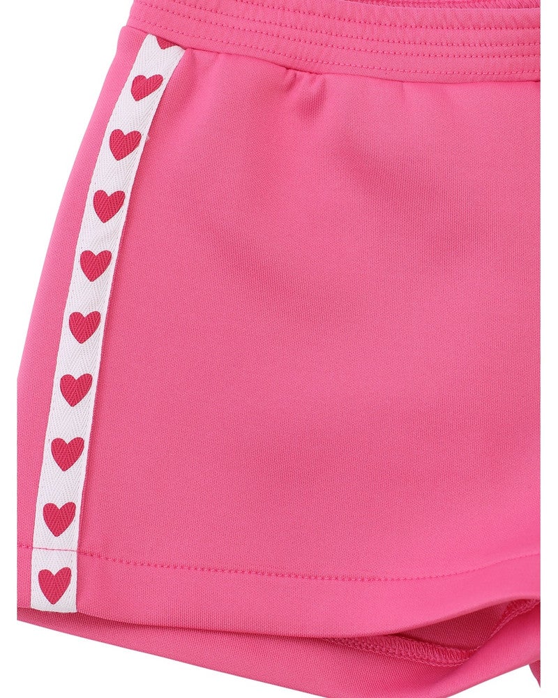Little Sporty Sweat Shorts Hearts Roze Little Sporty Sweat Shorts Hearts Roze
