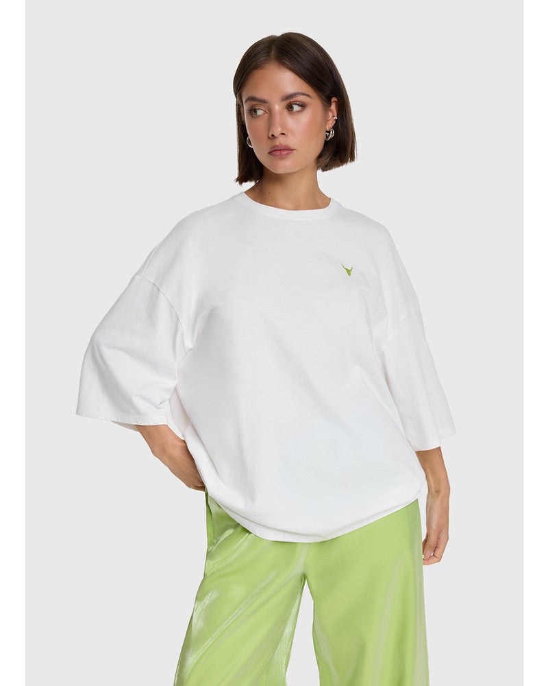 ladies knitted the label t-shirt lime Off White ladies knitted the label t-shirt lime Off White