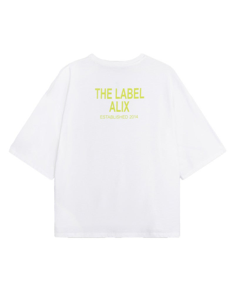 ladies knitted the label t-shirt lime Off White ladies knitted the label t-shirt lime Off White