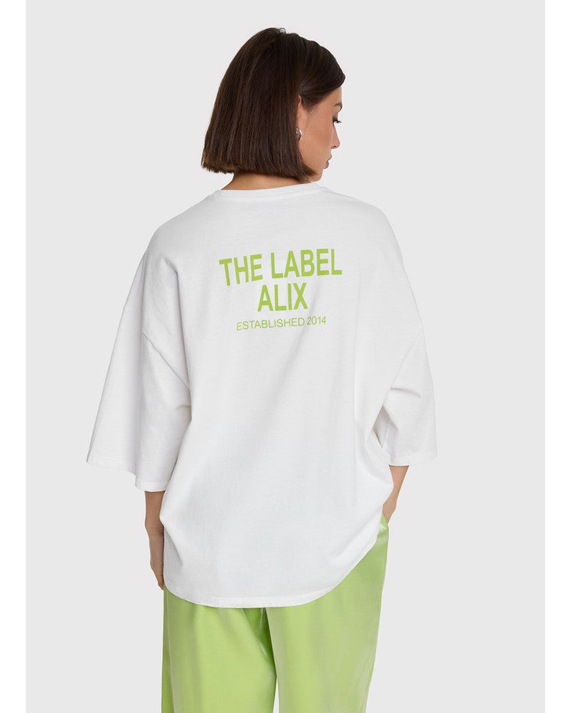 ladies knitted the label t-shirt lime Off White ladies knitted the label t-shirt lime Off White