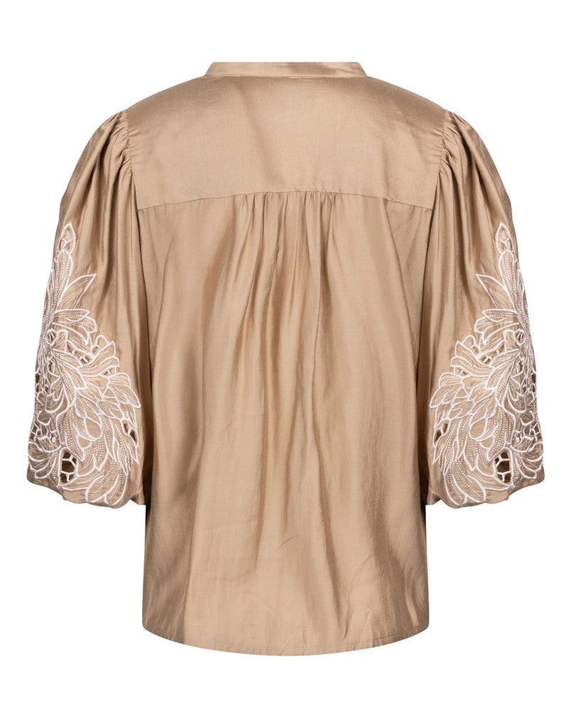 Rosie Blouse Embroidery Camel Rosie Blouse Embroidery Camel