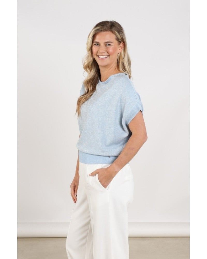 Wies Top Lurex Licht Blauw Wies Top Lurex Licht Blauw
