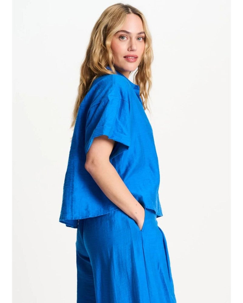 BLOUSE - Ocean Blue Blauw BLOUSE - Ocean Blue Blauw