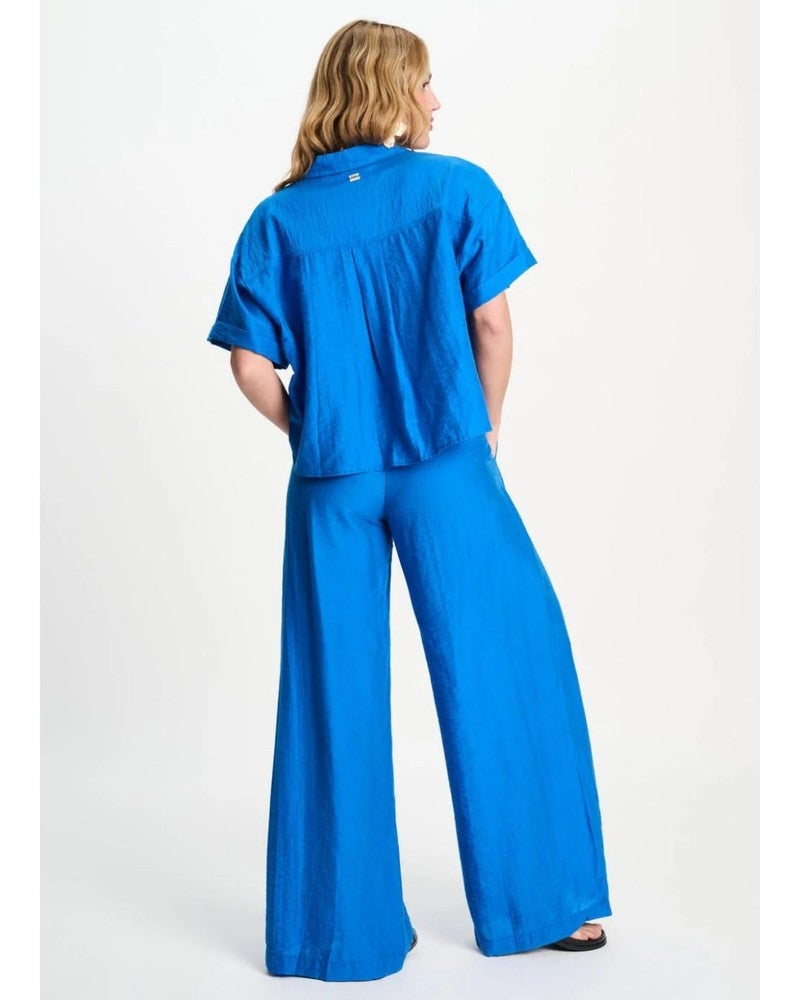 BLOUSE - Ocean Blue Blauw BLOUSE - Ocean Blue Blauw