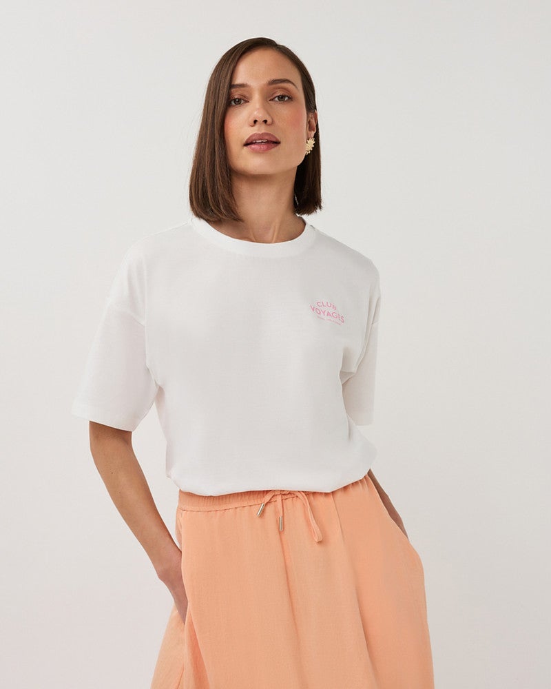 T-shirt wide 'voyages' Off White T-shirt wide 'voyages' Off White