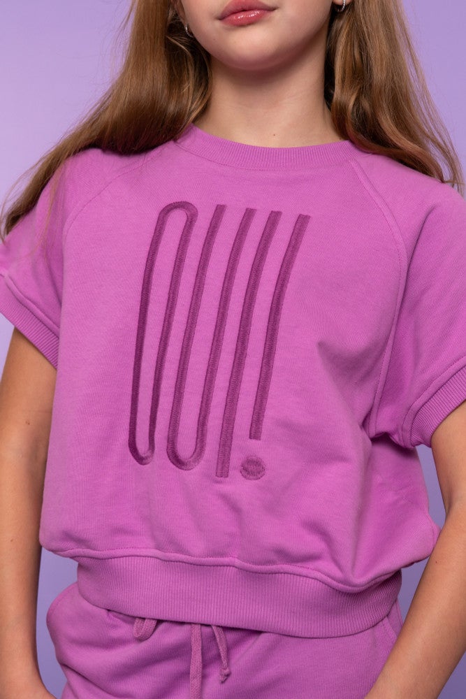 Sweater oui! ss Paars Sweater oui! ss Paars