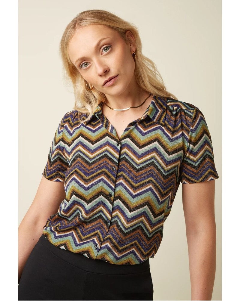 Maisie Blouse Shio Blauw Maisie Blouse Shio Blauw