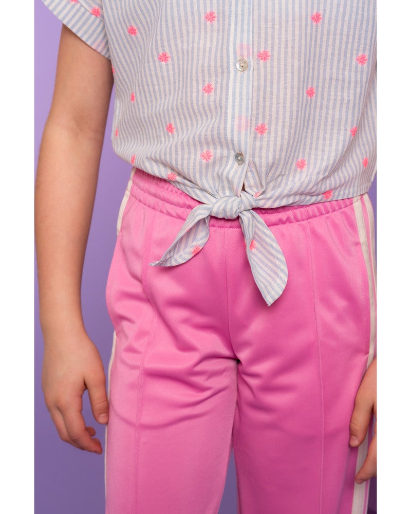 Blouse knot neon flower Off White Blouse knot neon flower Off White