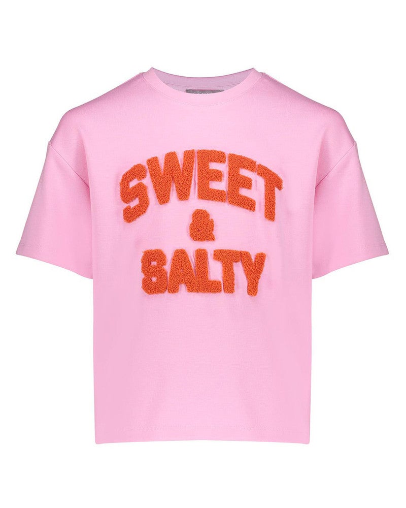 T-shirt scuba toweling ss Roze T-shirt scuba toweling ss Roze