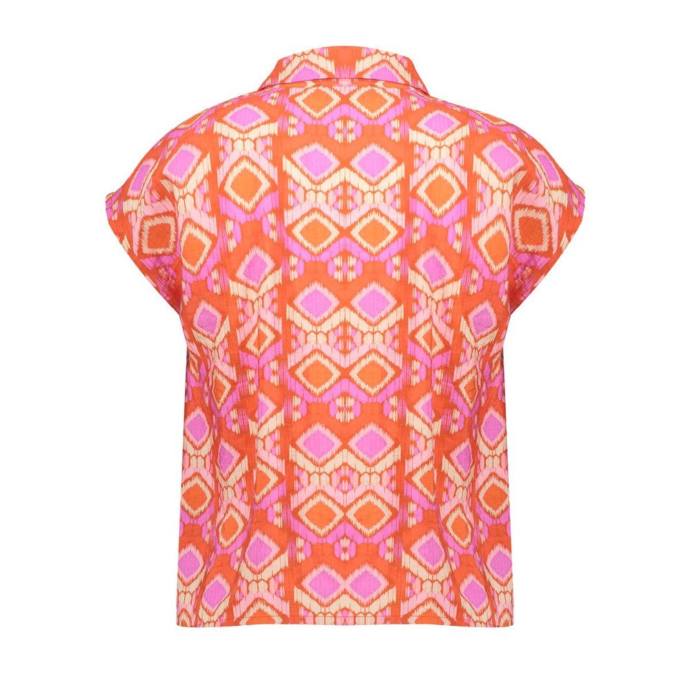 Blouse all over print Oranje Blouse all over print Oranje