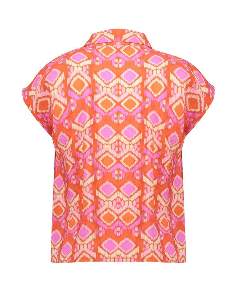Blouse all over print Oranje Blouse all over print Oranje
