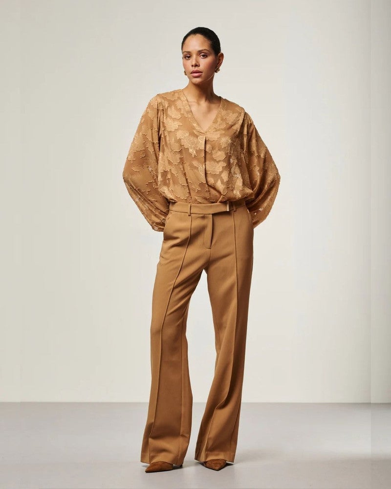 ALANA CHIFFON BLOUSE PES 509 Camel ALANA CHIFFON BLOUSE PES 509 Camel