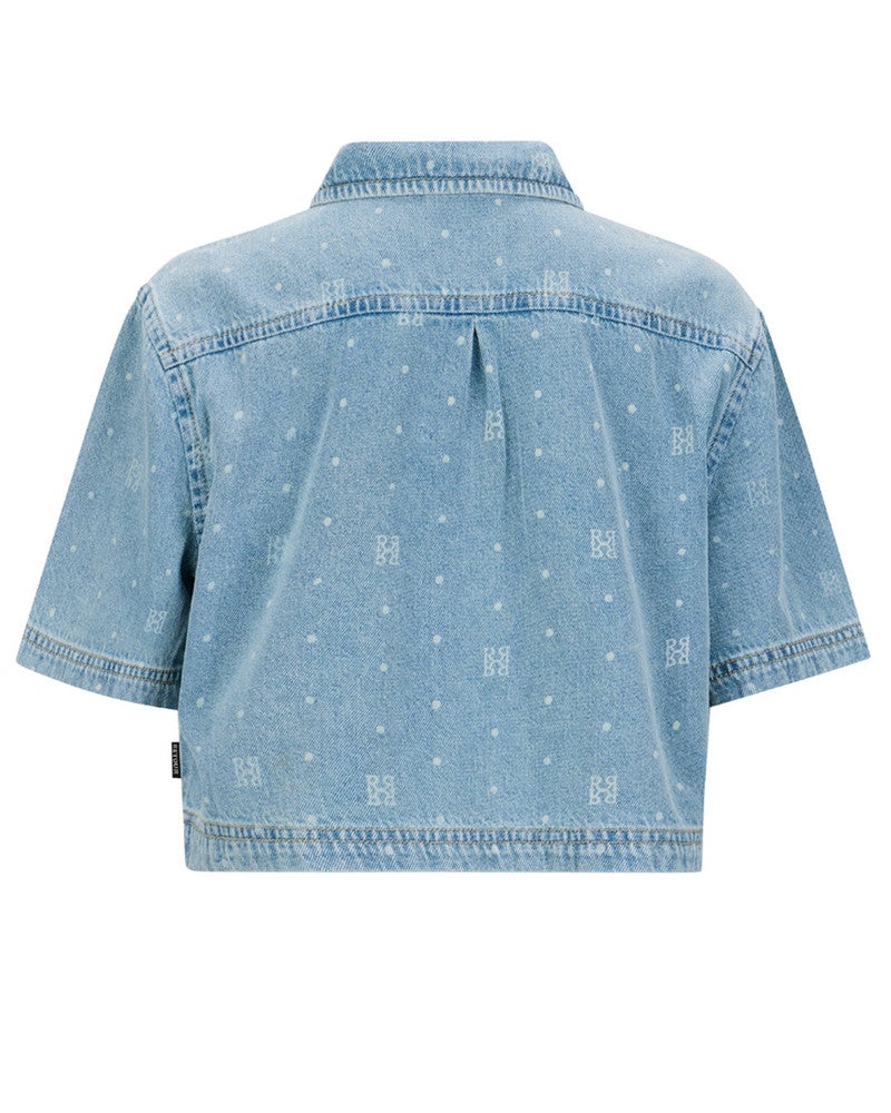 Flore Fancy Denim Blouse Blauw Flore Fancy Denim Blouse Blauw