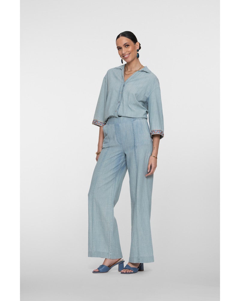 Pants chambray Blauw Pants chambray Blauw