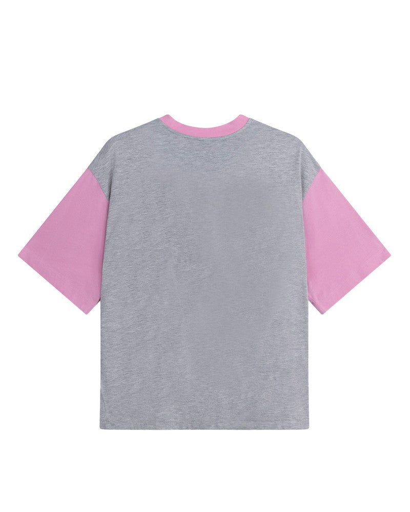 ladies knitted oversized men t-shirt LOUI Grijs ladies knitted oversized men t-shirt LOUI Grijs