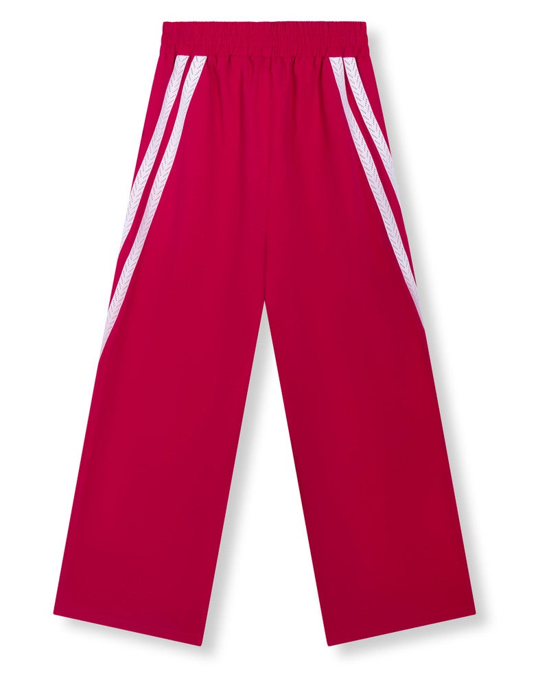 ladies woven wide stripes pants DOLCE Roze ladies woven wide stripes pants DOLCE Roze