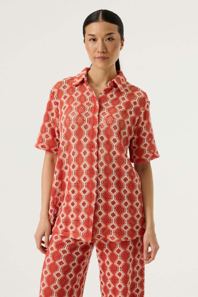 P260234 Ladies Shirt SS Rood P260234 Ladies Shirt SS Rood