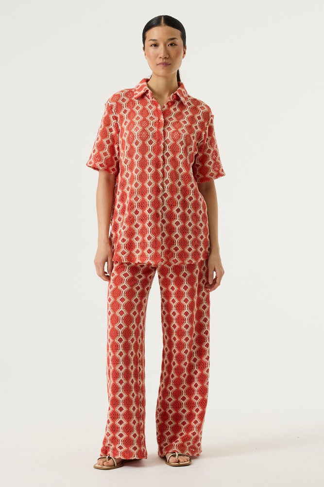 P260234 Ladies Shirt SS Rood P260234 Ladies Shirt SS Rood