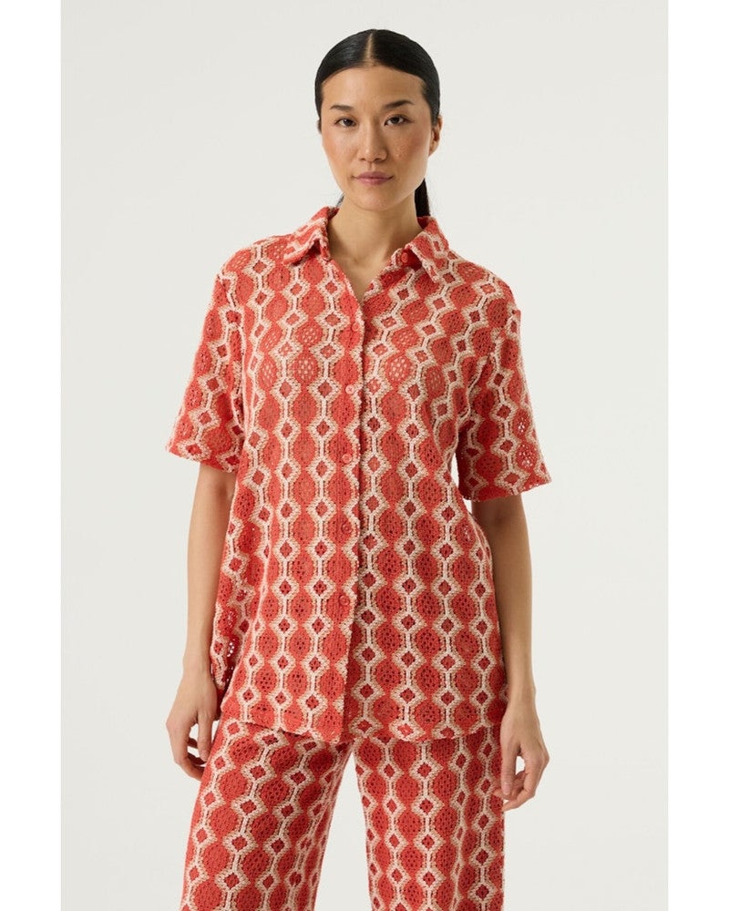 P260234 Ladies Shirt SS Rood P260234 Ladies Shirt SS Rood