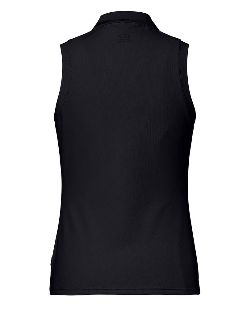 CAROLINE sleeveless polo top Zwart 1 CAROLINE sleeveless polo top Zwart 1